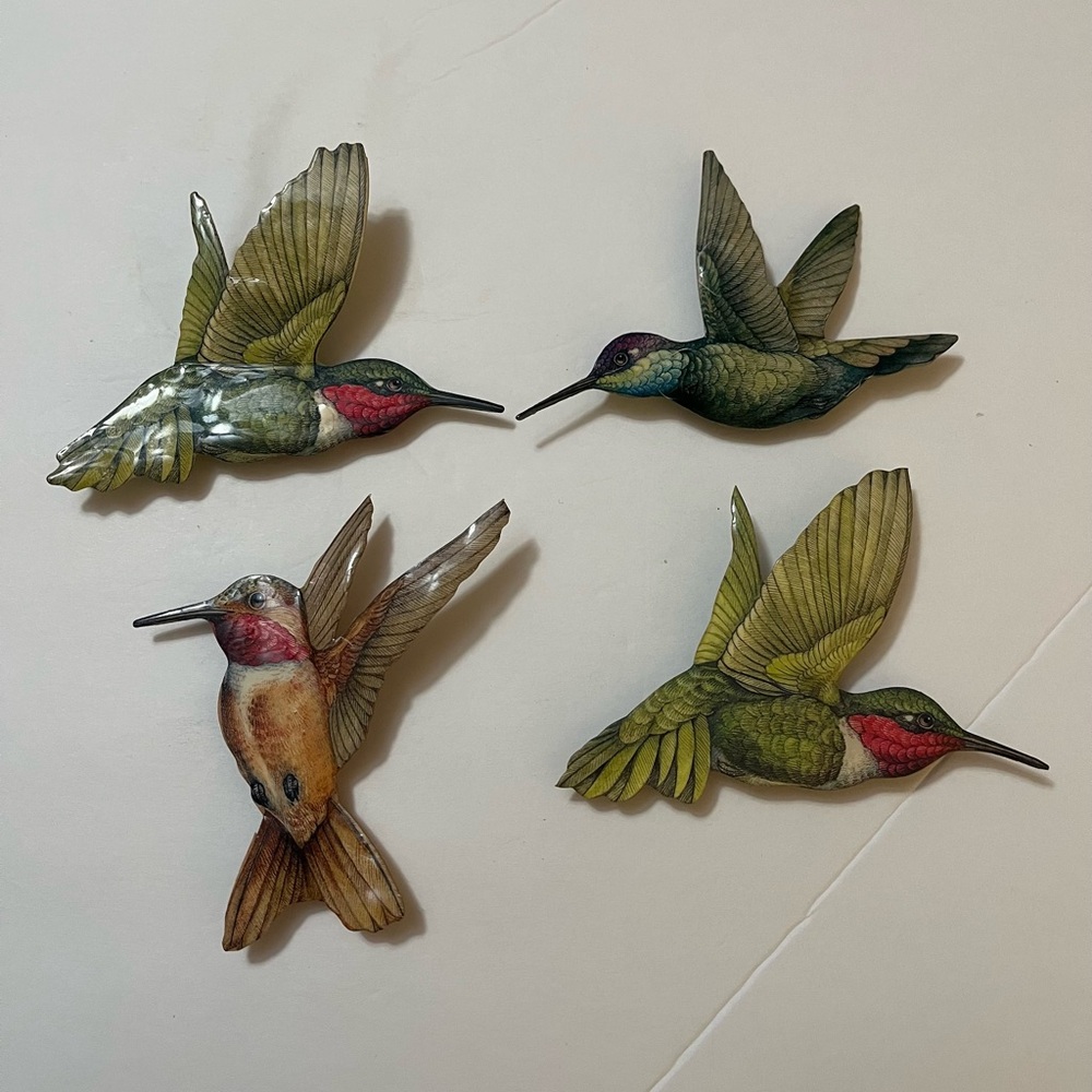 Vintage 1996 Hummingbird Magnet Set